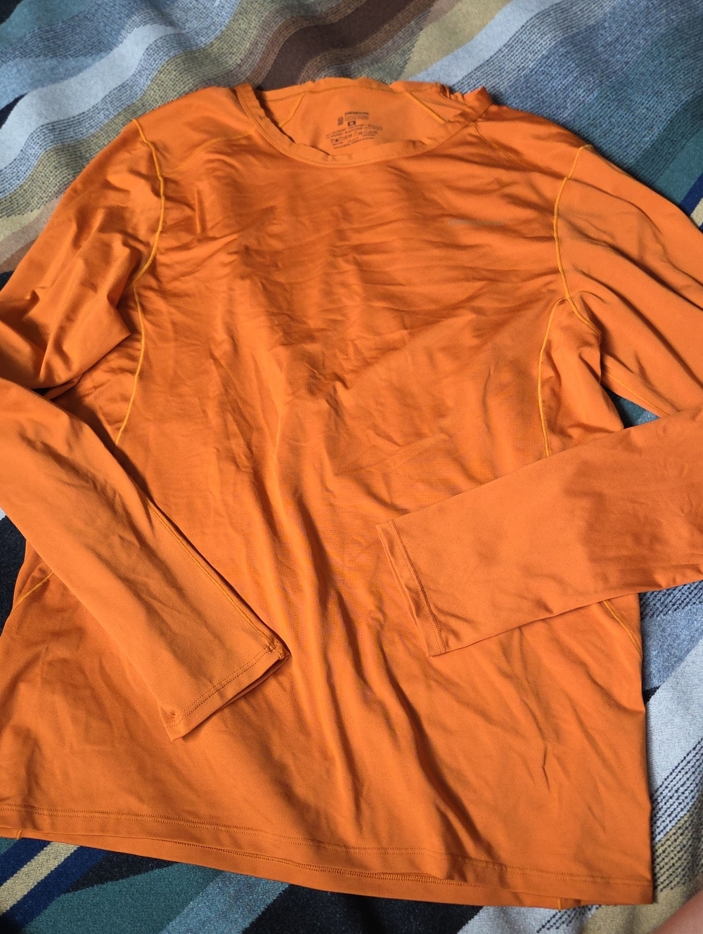 Patagonia Men's Long-Sleeve Crew Shirt in Bright Orange